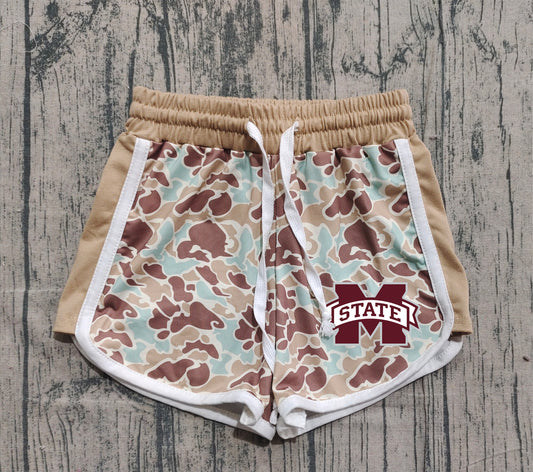 Custom moq 5 mix size milk silk baby kids clothes team camouflage summer shorts-25.11.20