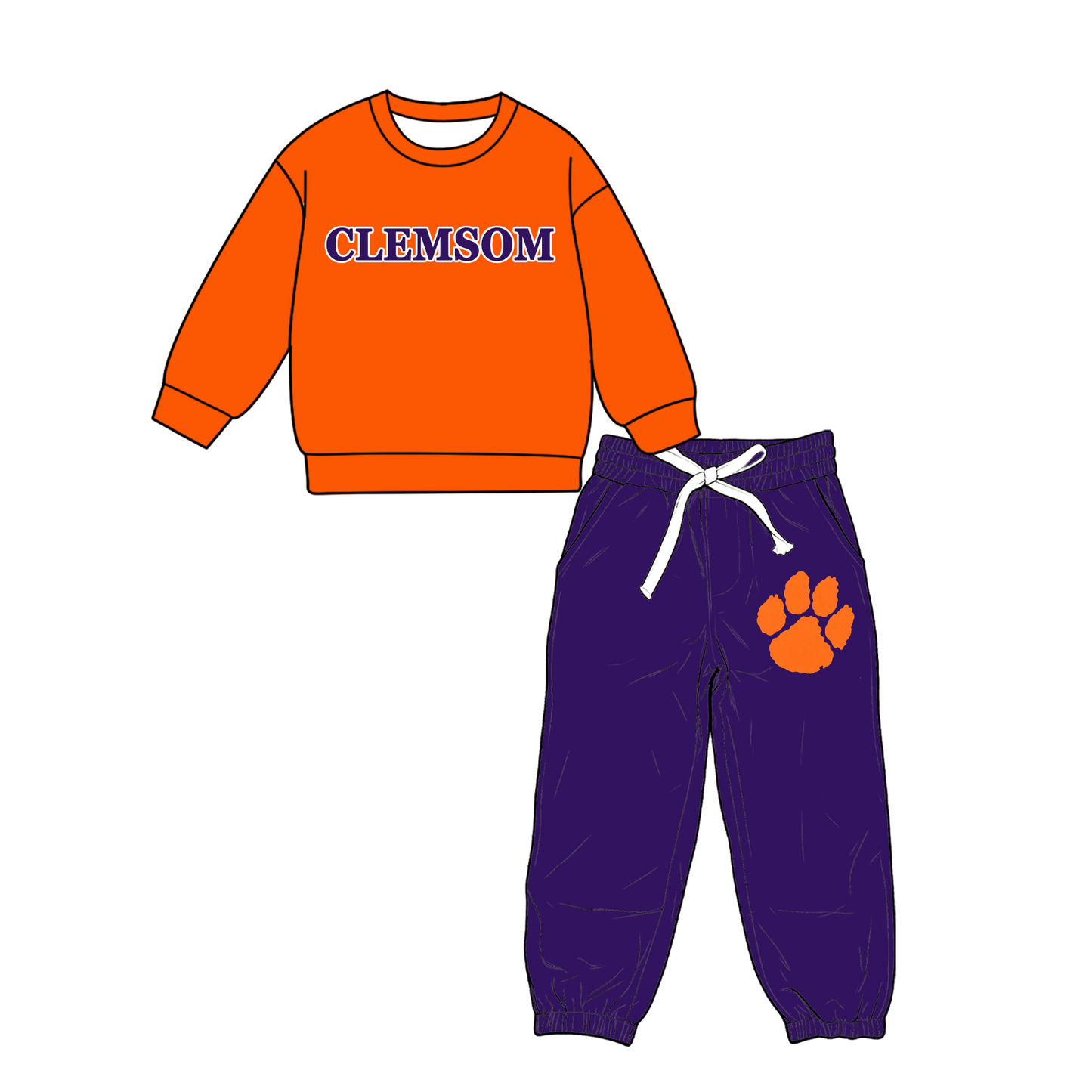 custom moq 5 mix size MSD070904 Baby Kids Long Sleeve Tops Pocket Pants Outfit Set