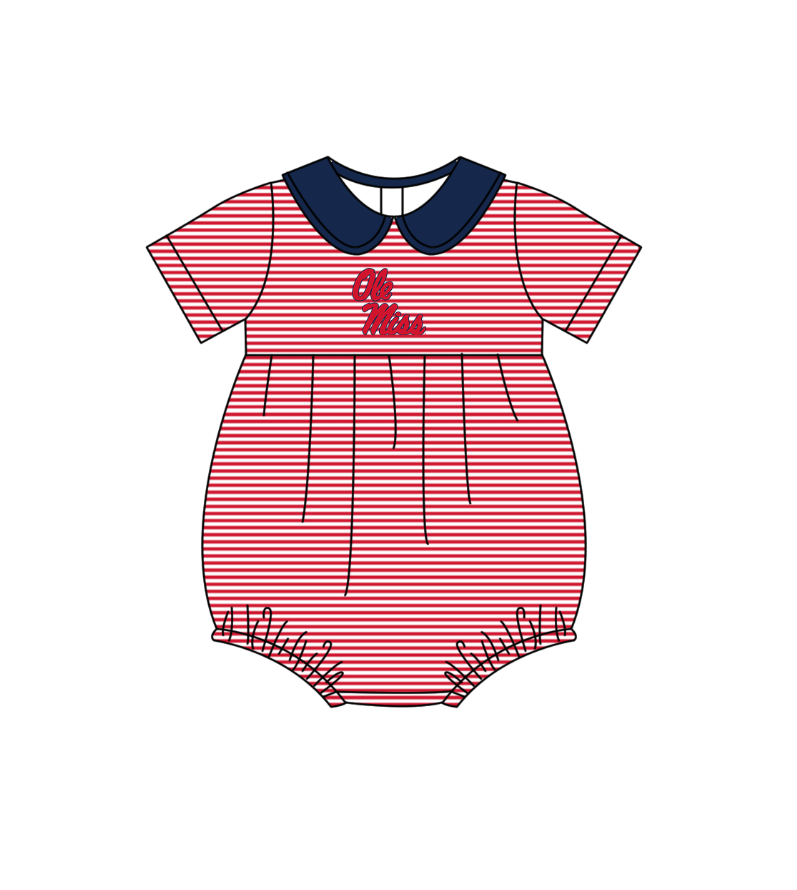 Custom moq 5 mix size milk silk summer teams Baby Boys And Girls Red Short-Sleeved Shirt And Shorts Set Matching Striped Rompers Outfit Set