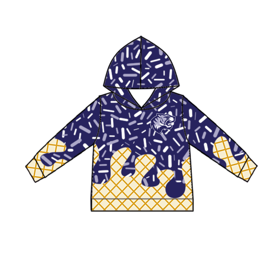 Custom moq 5 mix size milk silk baby girls clothes team bow blue purple hooded long sleeve tops and shorts and jacket-25.7.23