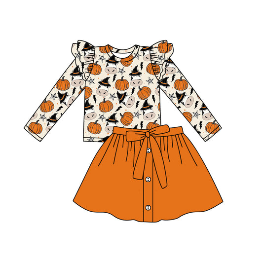 6.11 custom each style moq 5eta 4-6week baby girls clothes pumpkin orange long sleeve girls dress
