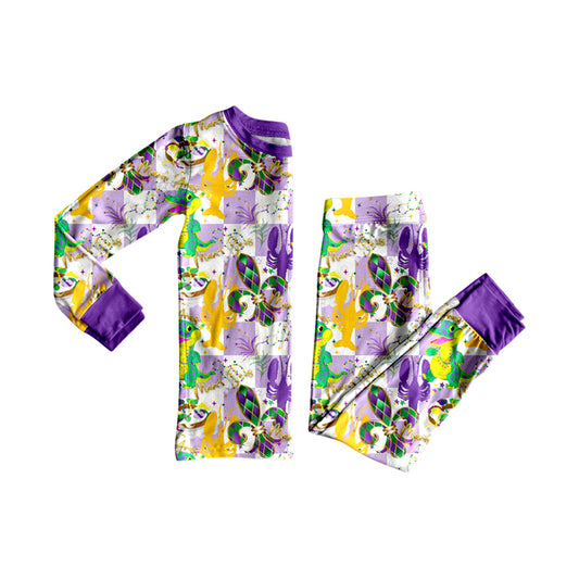 25.9.4 custom each style moq 5eta 4-6week Sibling Sisters mardi gras baby girl clothes long sleeve pants sets and romper match family design