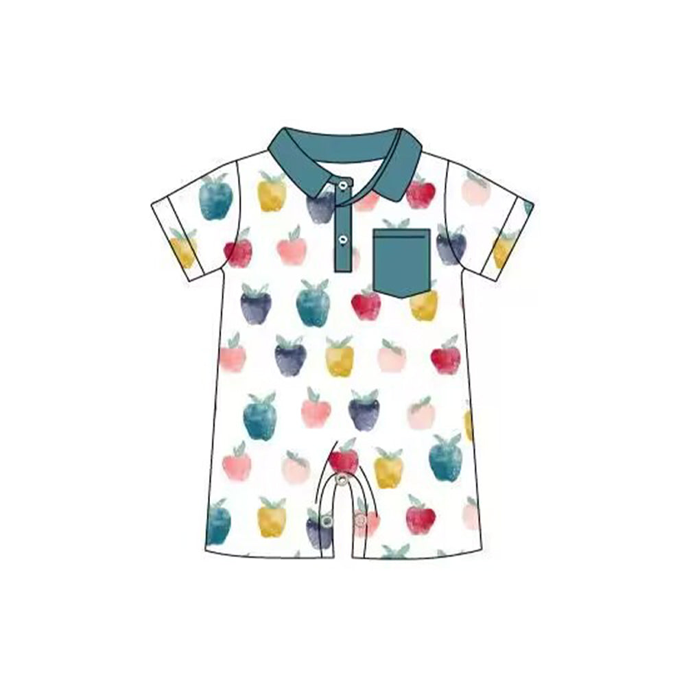 5.11custom each style moq 5eta 4-5week Sibling Sister Apple prints red-green girls and boys outfits and baby romper and dress match family design