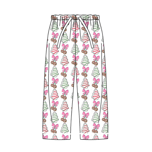 7.22 custom each style moq 5eta 4-6week adult clothes Christmas bow pink adult man pants