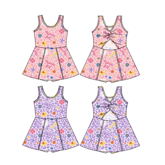 25.6.25 custom each style moq 5eta 4-6week Sibling Sister baby girl long sleeve dress 1 and dress 2 match design