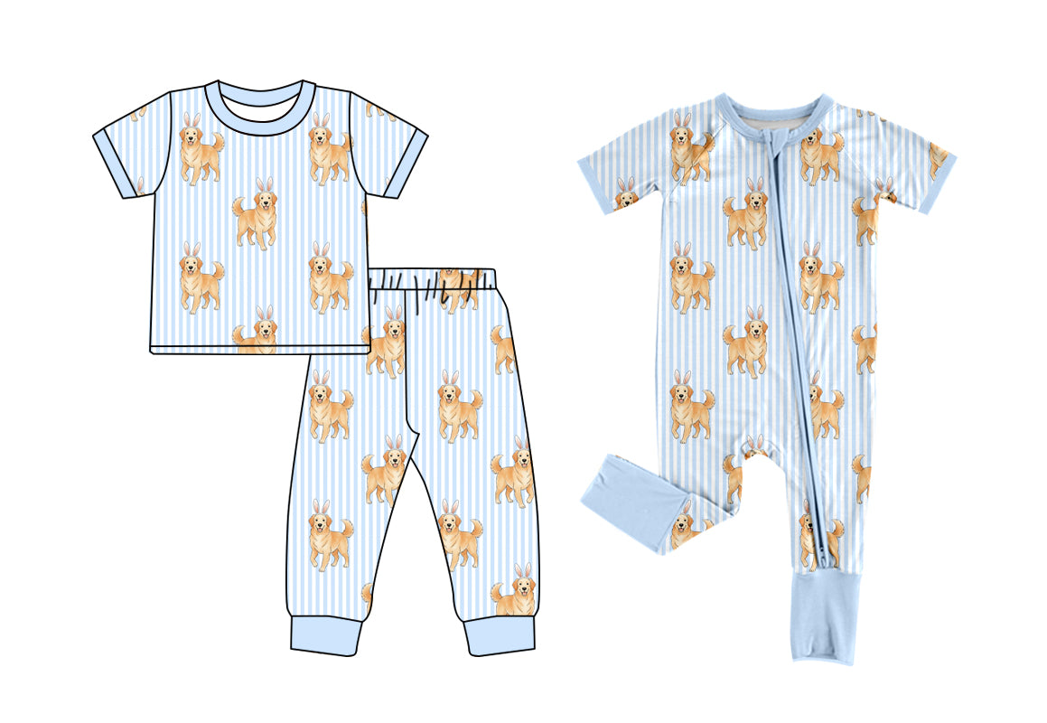 25.12.17 custom each style moq 5 eta 6-8week Sibling Sisters bunny puppy baby boy clothes short sleeve pants sets and romper match family design