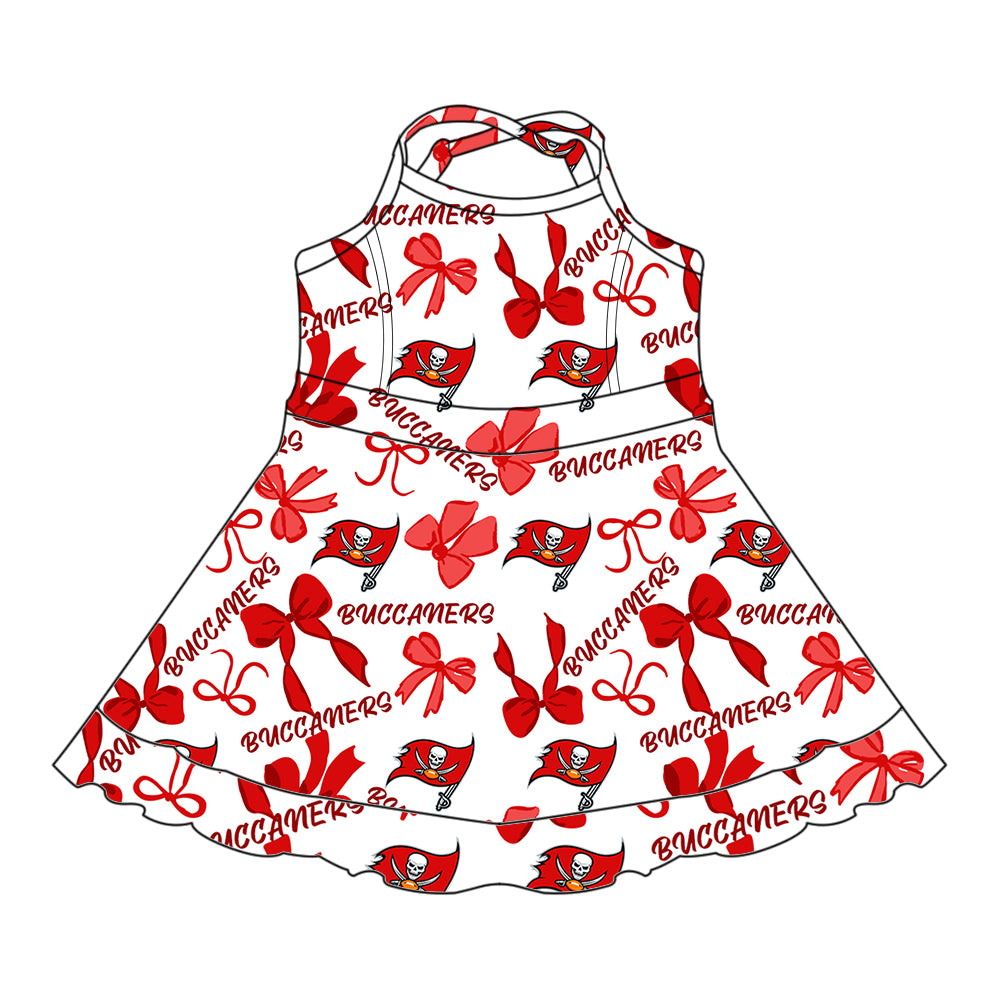 Custom moq 5 mix sizes summer teams baby girls clothes team red short sleeve skirts shorts sets 1 and skirts sets 2 and dress 1 and dress 2 and dress 3 and dress 4-25.6.6