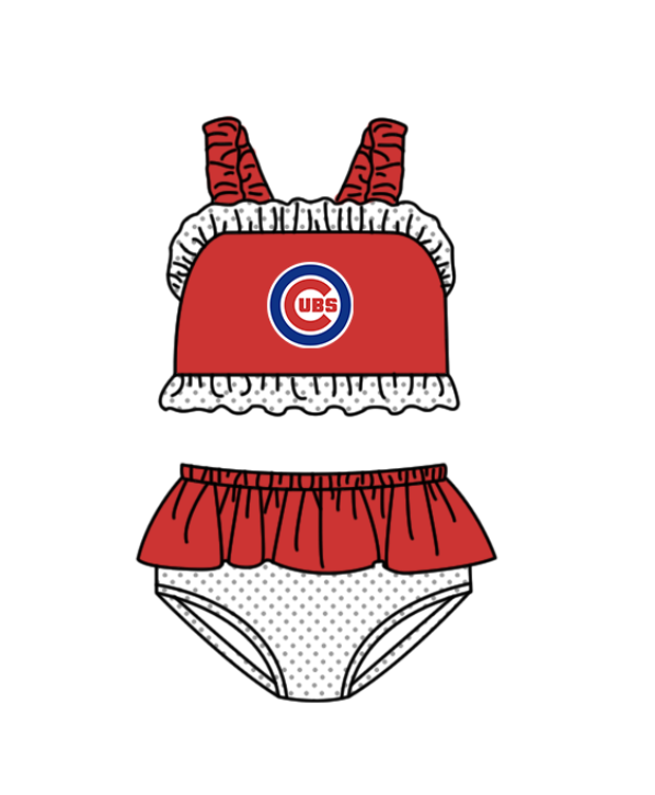 Custom moq 5 mix size milk silk summer teams baby girl boys clothes Red Two-Piece Swimsuit Set One Piece Swimsuits boy swim trunks
