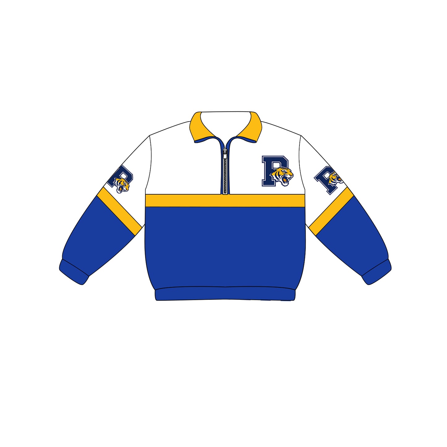 Custom moq 5 mix size milk silk summer teams Adult And Kids Long Sleeve White Blue Tee Shirts Zip Pullovers Tops