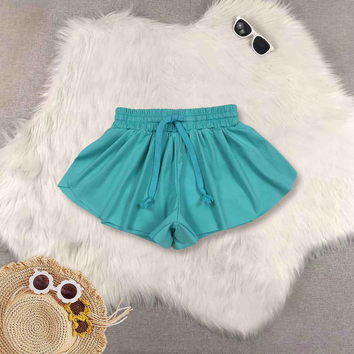 RTS Sibling baby girls clothes yoga solid color summer skirts shorts-1