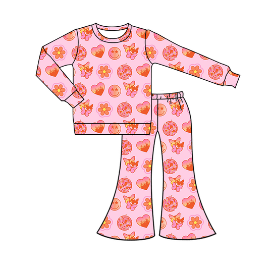 Custom moq 5 each style eta 6-7weeks baby girl clothes long sleeve pants sets and romper -25.7.29