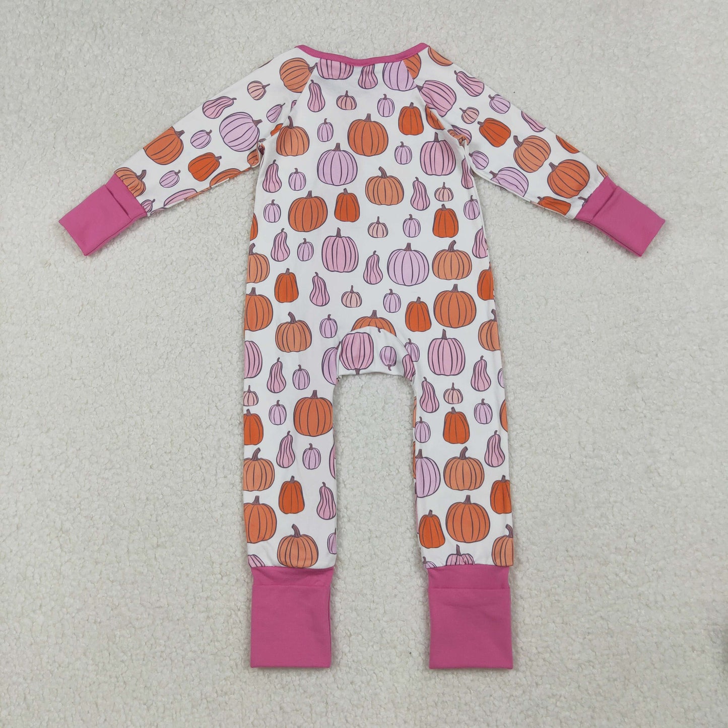 RTS NO MOQ Sibling Baby boy girls clothes Halloween pumpkin long-sleeve rompers