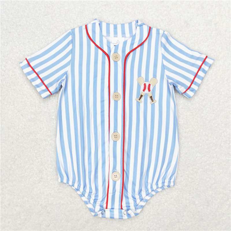 RTS NO MOQ baby girl clothes embroidery baseball short-sleeved shorts sets and romper