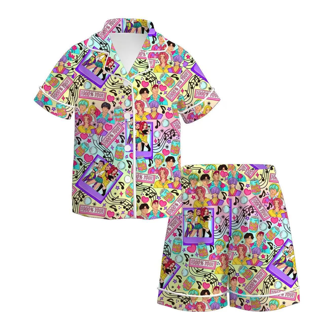 Custom moq 5 mix size milk silk baby girl clothes short sleeve shorts sets