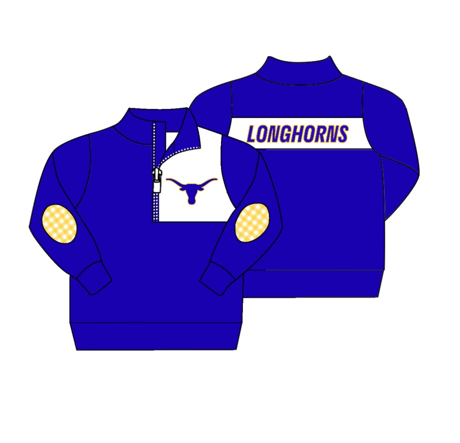 Custom moq 5 mix size milk silk summer teams baby girls clothes team blue sport team long sleeve tops-25.7.19