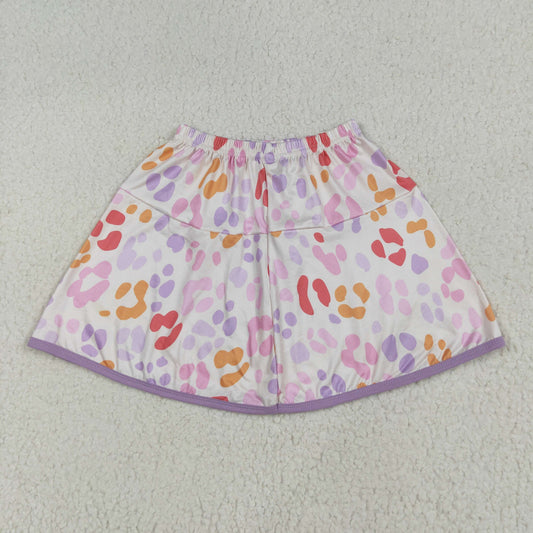 RTSNO MOQ GLK0097 Colorful leopard print beige skirt