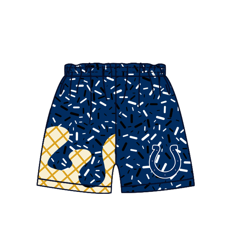 Custom summer teams baby girls clothes team blue hooded long sleeve tops and short sleeve top and dress and pants and shorts-25.6.19