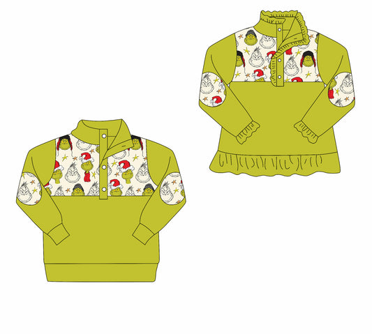 25.8.21 custom each style moq 5eta 4-6week Sibling Sister Christmas baby boy long sleeve top 2
