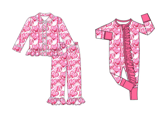 25.9.8 custom each style moq 5eta 4-6week Sibling Sisterss love baby girl clothes long sleeve pants sets and romper match family design