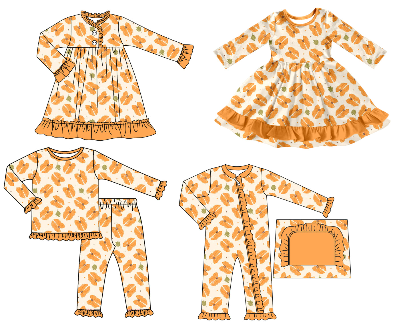 25.7.11 custom each style moq 5 eta 4-6week Sibling Sisters bow baby girl long sleeve pants sets and romper and dress 1 and dress 2 match family design