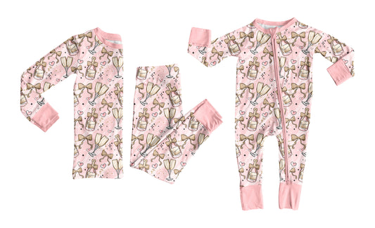 25.8.14 custom each style moq 5eta 4-6week Sibling Sister bow baby girl long sleeve pants sets and rompers match family design