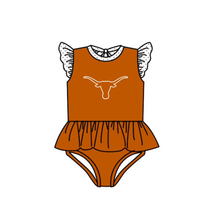 Custom moq 5 mix size milk silk summer teams baby girl boys clothes Brown Two-Piece Swimsuit Set One Piece Swimsuits boy swim trunks