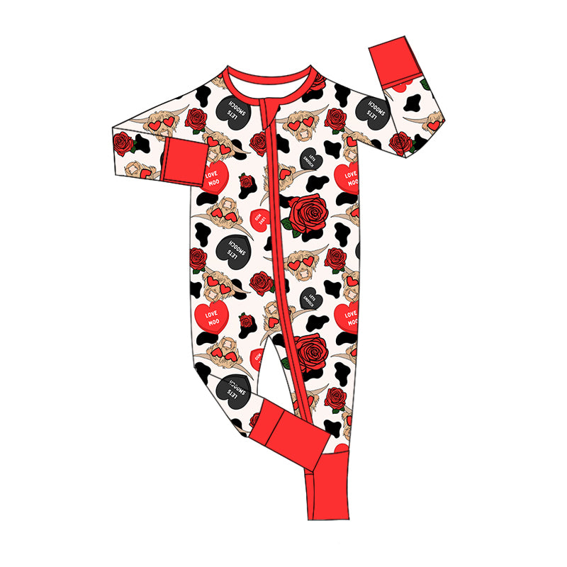 10.22 custom each style moq 5eta 4-6week Sibling love alpine head red baby girls sets and rompers match family design