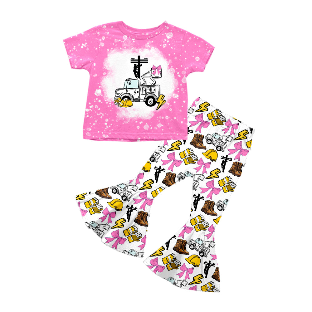 3.14 custom each style moq 5eta 4-6week Sibling Sister baby girls short sleeve pant set and set 8 match design