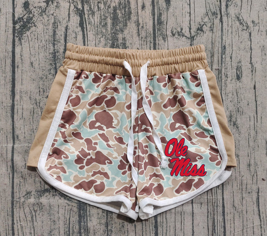 Custom moq 5 mix size milk silk baby kids clothes team camouflage summer shorts-25.11.20