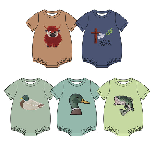 25.10.28 custom each style moq 5 eta 6-8week Sibling Sisters baby boy clothes short sleeve rompers 5 match family design