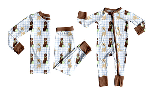 25.6.18 custom each style moq 5eta 4-6week Sibling Sisters puppy baby boy long sleeve pants sets and rompers match family design