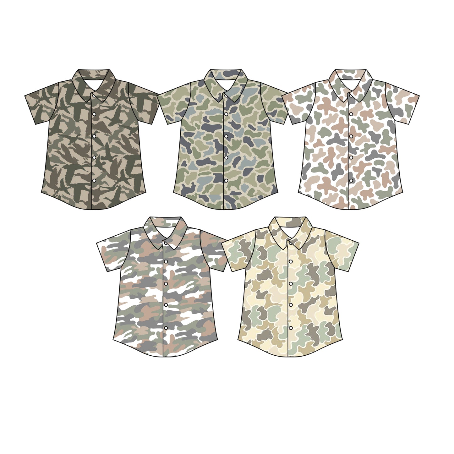 25.11.12 custom each style moq 5 eta 6-8week Sibling Sisters camouflage baby boy short sleeve top 5 match family design