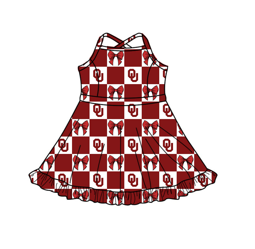 Custom moq 5 mix size milk silk summer teams Checked Bows Baby Girl Red Sleeveless Top Skirt Short Set Dress And Shorts Yoga Outfit Boy's Top Shorts Set Romper