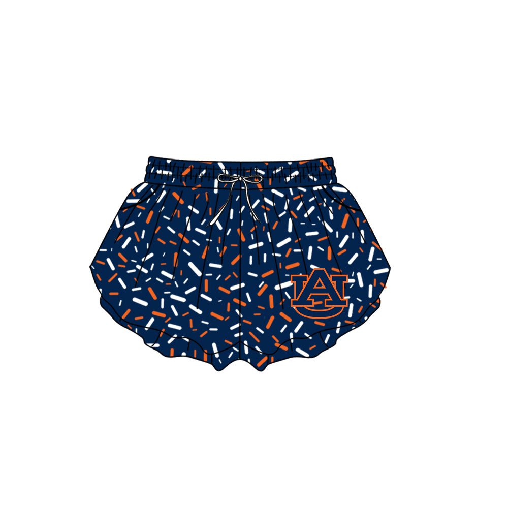 Custom moq 5 mix size milk silk summer teams Baby Camo Hooded Short Sleeve Top and Shorts Set Ice Cream Drips Navy Blue Hooded Top with Matching Shorts