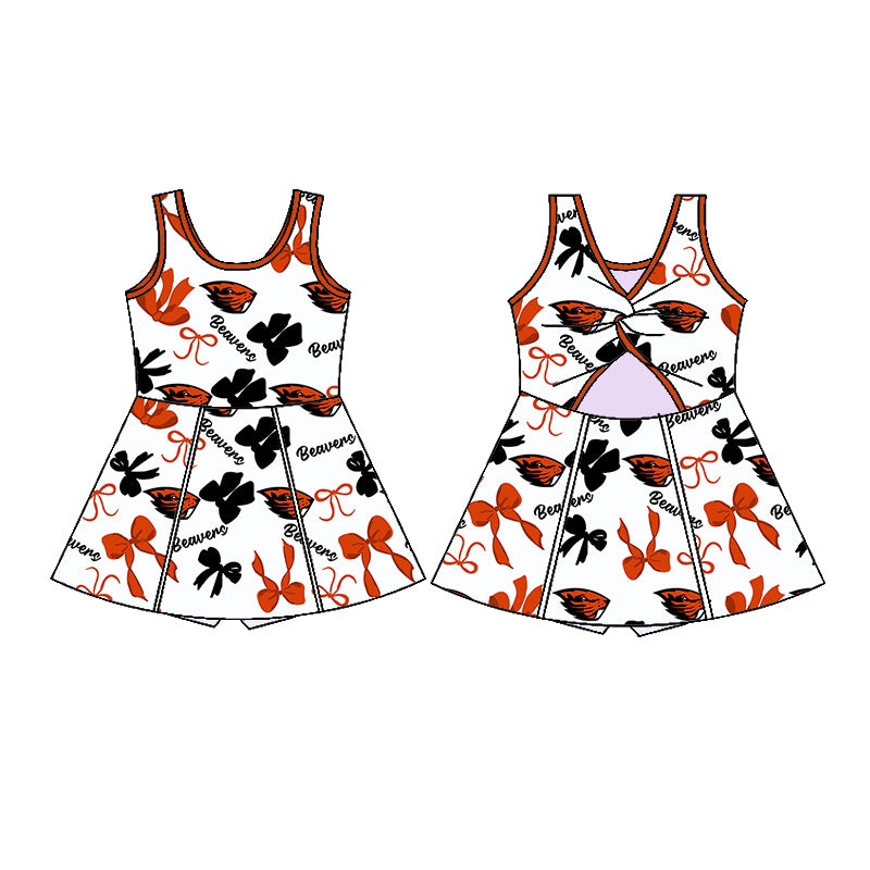 Custom moq 5 mix sizes summer teams baby girls clothes team short sleeve skirts shorts sets dress 1 and dress 2 and dress 3 and dress 4-25.5.24