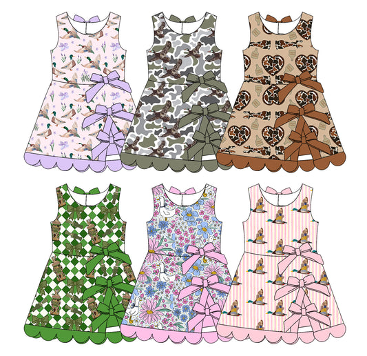 26.1.20 custom each style moq 5 eta 6-8week Sibling Sister duck baby short sleeve dresses 6 match design