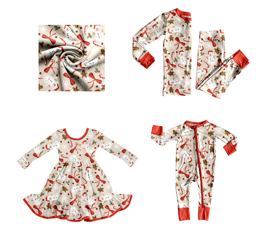 25.8.7 custom each style moq 5eta 4-6week Sibling Sisters Christmas bow baby girl long sleeve pants sets and dress and rompers match family design