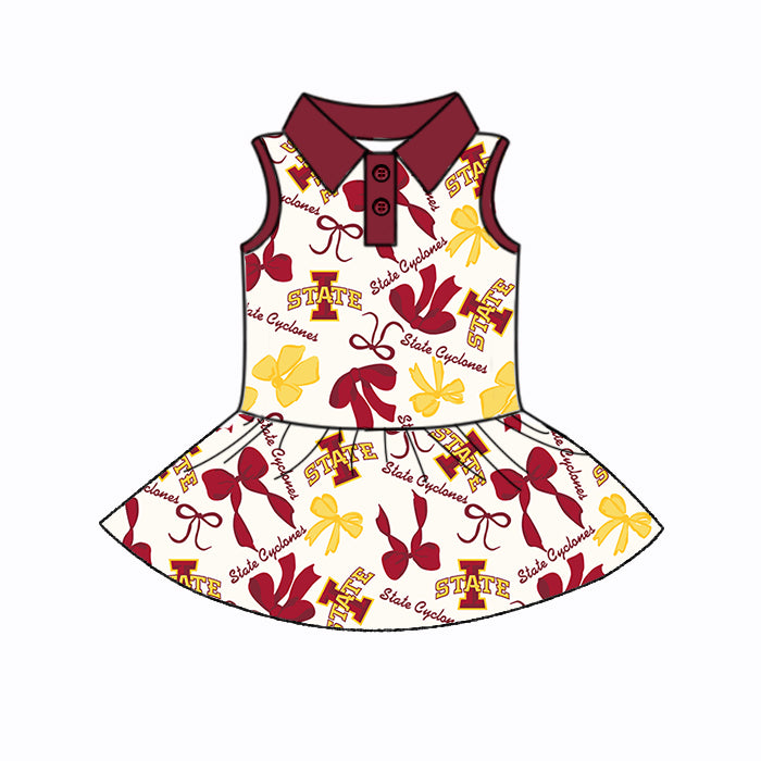 Custom moq 5 mix sizes summer teams baby girls clothes team brick red short sleeve skirts shorts sets dress 1 and dress 2 and dress 3 and dress 4-25.5.22