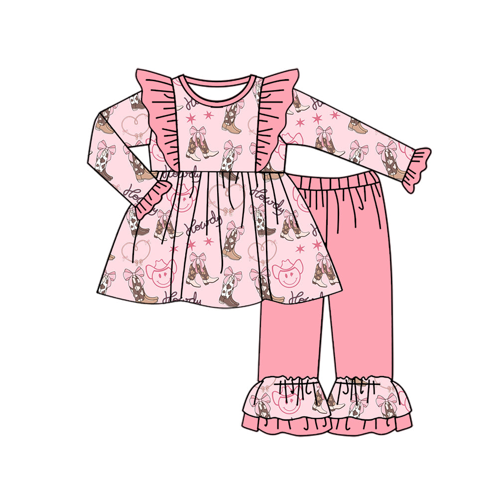 9.3 custom each style moq 5eta 4-6week Sibling Sister boots pink baby boys sets and rompers match family design