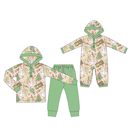 25.8.22 custom each style moq 5eta 4-6week Sibling Sisters Christmas baby boy long sleeve pants sets and romper match family design