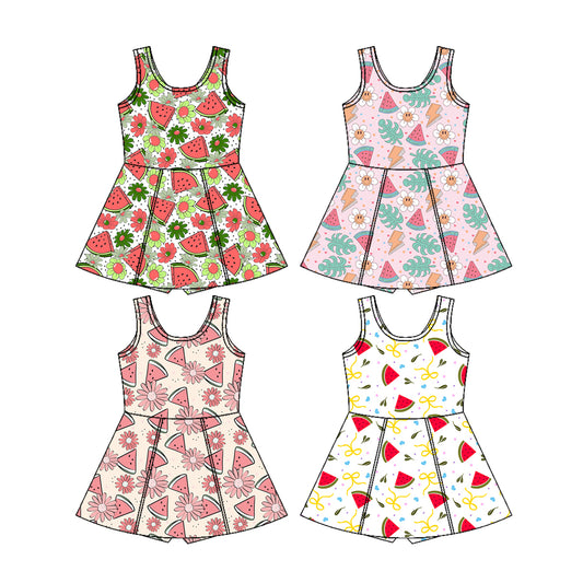 25.12.27 custom each style moq 5 eta 6-8week Sibling Sisters baby girl clothes sleeveless dress 4 match family design