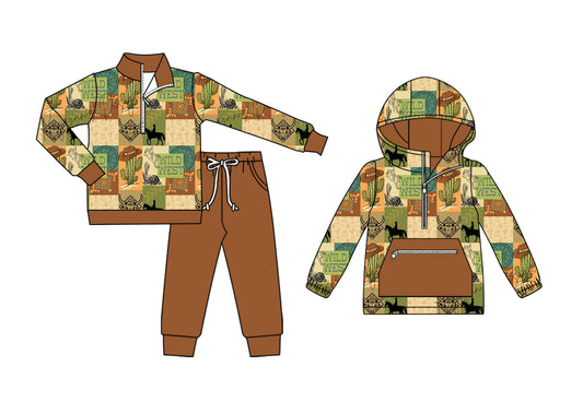 25.8.8 custom each style moq 5eta 4-6week Sibling Sisters riding horse baby boy long sleeve pants sets and top match family design