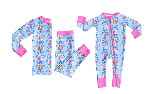 25.7.12 custom each style moq 5eta 4-6week Sibling Siste Christmas bow baby girl long sleeve pants sets and rompers match family design