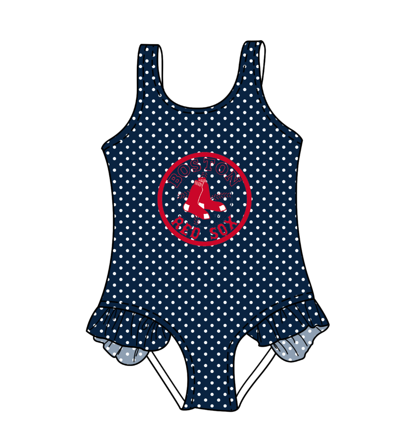 Custom moq 5 mix size milk silk summer teams Baby Girl Sleeveless Polka Dot Lace Onesie Swimsuit Cute Summer Beachwear for Little Girls