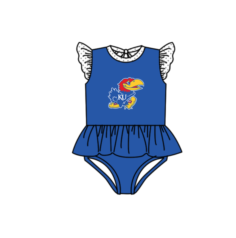 Custom moq 5 mix size milk silk summer teams baby girl boys clothes Blue Two-Piece Swimsuit Set One Piece Swimsuits boy swim trunks