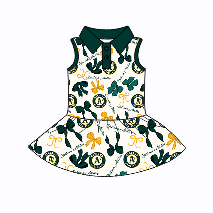Custom moq 5 mix sizes summer teams baby girls clothes team green short sleeve skirts shorts sets dress 1 and dress 2 and dress 3 and dress 4-25.5.21