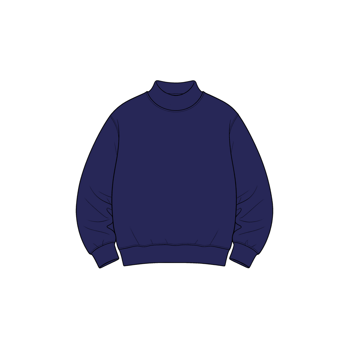 custom moq 5 mix size High Neck Baby Kids Solid Mock Neck Long Sleeve Pullover Sweatshirt Toddler Boys Girls Fall Casual Top
