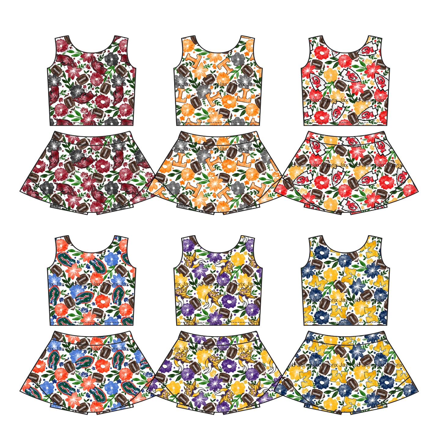 26.1.10 custom each style moq 5 eta 6-8week Sibling Sisters team baby girl clothes short sleeve skirts sets 6 match family design
