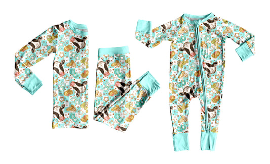 25.7.25 custom each style moq 5eta 4-6week Sibling Sister cow baby boy long sleeve pants sets and rompers match family design