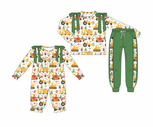 25.7.1 custom each style moq 5eta 4-6week Sibling Sisters baby girl long sleeve pants sets and rompers match family design
